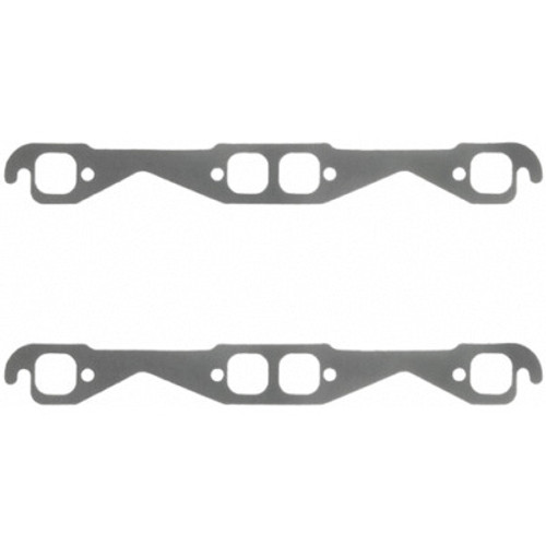 FEL1444, SB CHEVY EXHAUST GASKETS  SQUARE PORT STOCK SIZE