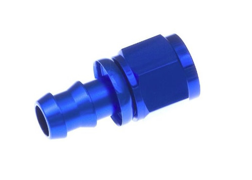 RHP2000-06-1, Push Loc Hose End -06 straight AN/JIC hose end push lock - blu
