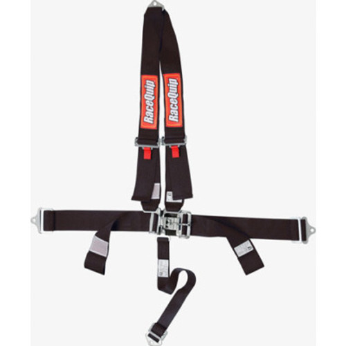RQP713003, Harness, 4 Point, Latch and Link, SFI 16.1, Pull Down Adjust, Bolt-On / Wrap Around, V-Type Harness, Black, Kit