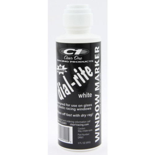 CLRDRM1, DIAL-IN WINDOW MARKER WHITE 3OZ DIAL-RITE