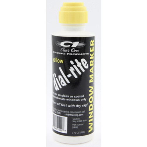 CLRDRM2, DIAL-IN WINDOW MARKER YELLO 3OZ DIAL-RITE
