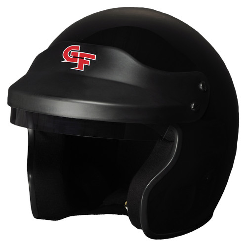 GFR13002LRGBK, Helmet, GF1, Open Face, Snell SA2020, Head and Neck Support Ready, Black, Large, Each