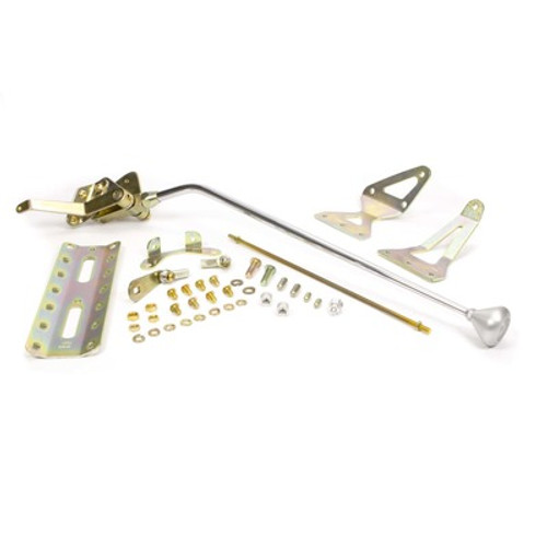 LOKCM700AM, Shifter, Automatic, Transmission Mount, 23 in Stick, Brushed Aluminum Mushroom Knob, 700R4, Kit LOKCM700AM, Shifter, Automatic, Transmission Mount, 23 in Stick, Brushed Aluminum Mushroom Knob, 700R4, Kit