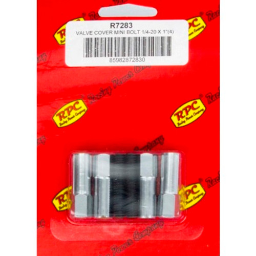 RPCR7283, CHROME V/C MINI BOLT (4)  1 3/8IN X 1/4-20 THREAD