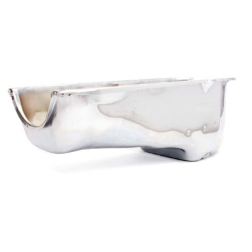 RPCR9005, 55-79 SBC STEEL STOCK  OIL PAN CHROME