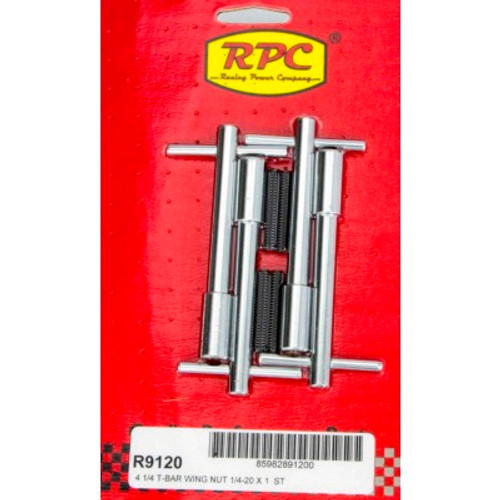 RPCR9120, 4-1/4IN CHROME WING NUTS  1 1/4IN-20  4PK