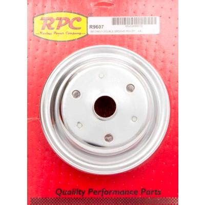 RPCR9607, CHROME STEEL CRANKSHAFT  PULLEY 2GROOVE LONG WP