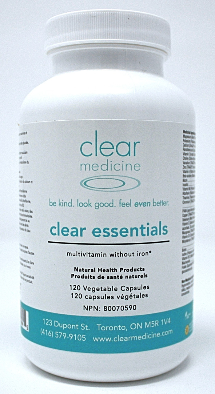 Clear Essentials Multivitamin 120 Capsules Iron Free Formula