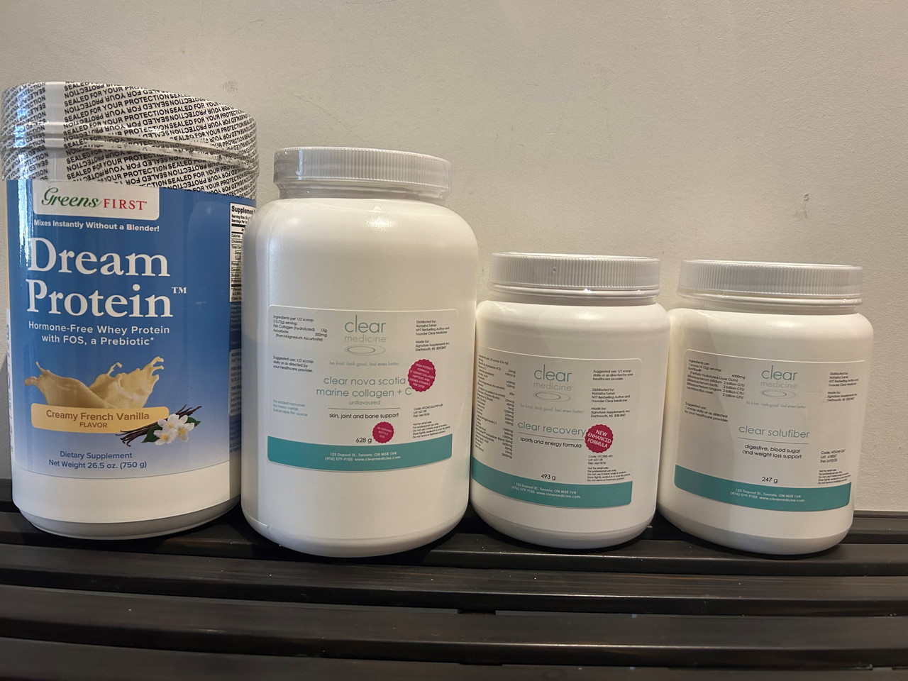 Longevity and Metabolic (also optimal for weight loss/fat loss) Support Kit - Four Foundation Products Protein, Creatine Source, Marine Collagen and Soluble Fibre/Prebiotics