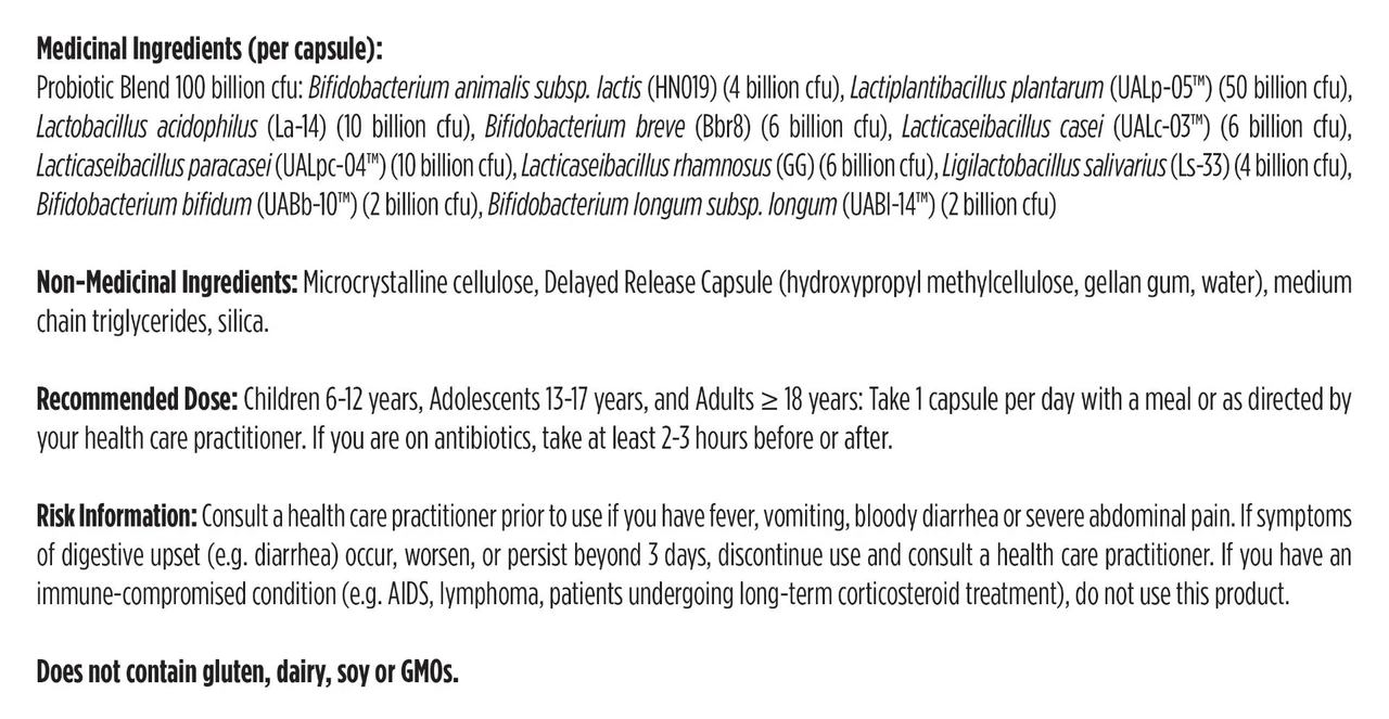ProBiomed 100 - 100 Billion Researched Probiotic Strains - 30 Capsules - 30 Day Supply