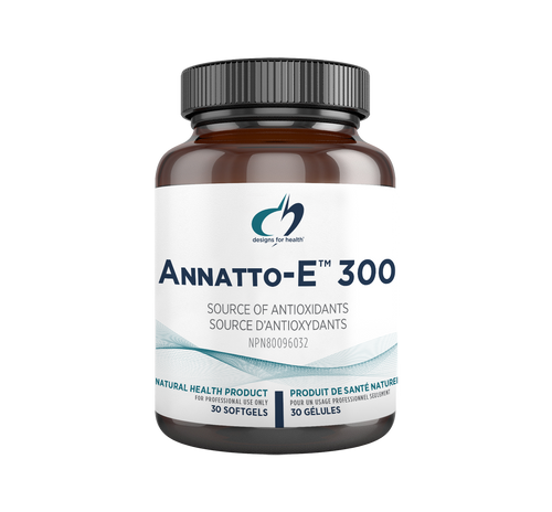 Annatto-E 300 - 30 Softgels (Designs for Health) - Tocotrienols (90% delta and 10 % gamma) a Sounce of Vitamin E