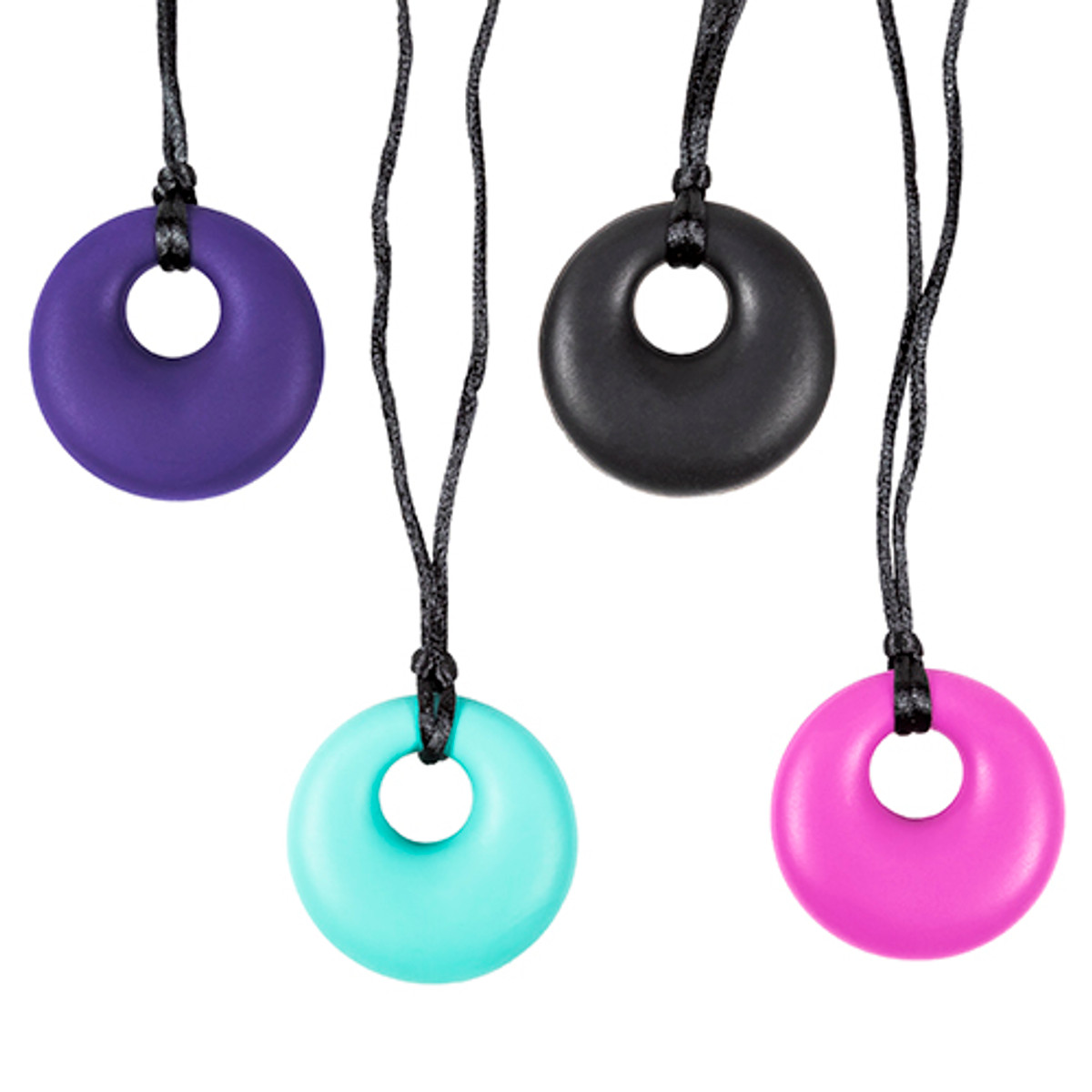 Gafly Chew Necklaces for Sensory Kids Integration with Autism and ADHD | 3  Pack with Extra Cord and Clasp in Assorted Colors