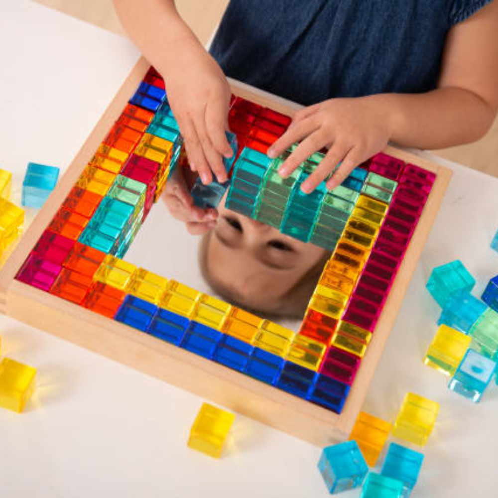 Gem Cube Mirror Tray | National Autism Resources