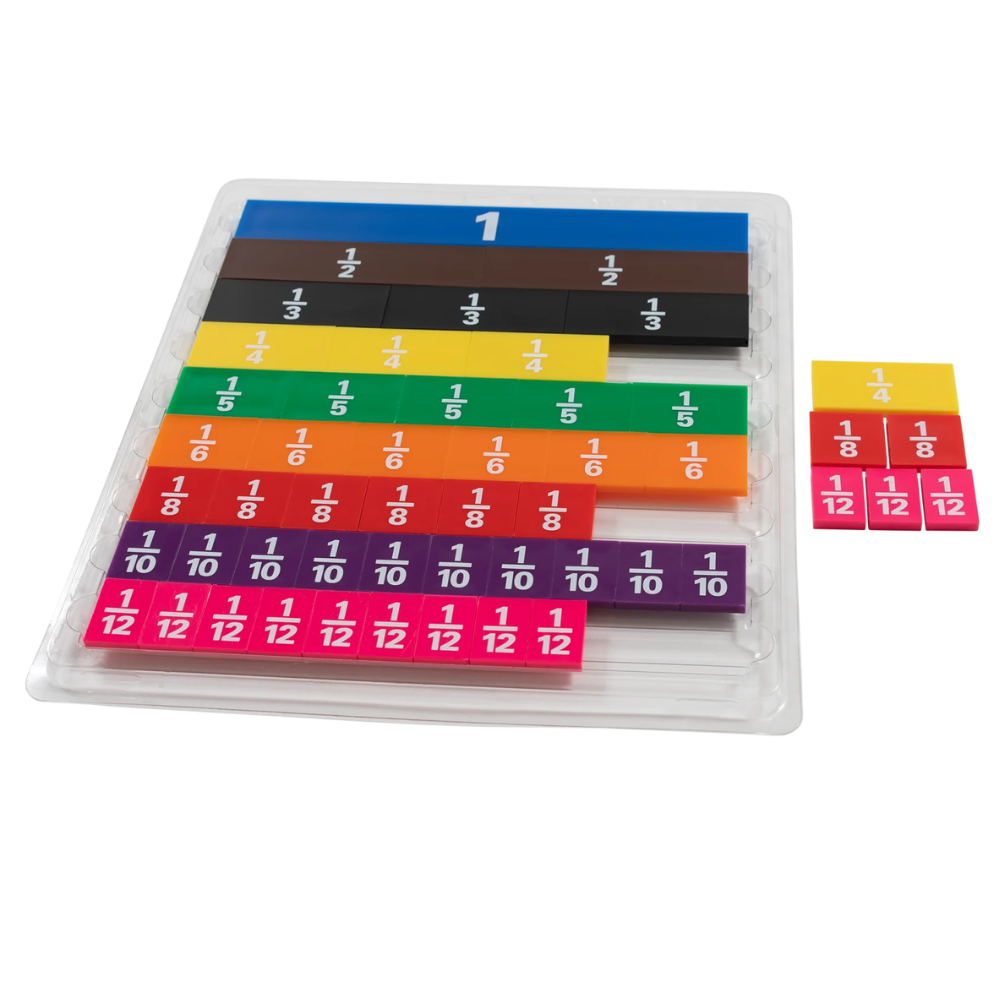 Learning Resources Rainbow Fraction Tiles – Piastrelle Delle Frazioni Colorate Con Vassoio, Gioco Didattico Per Bambini 6+