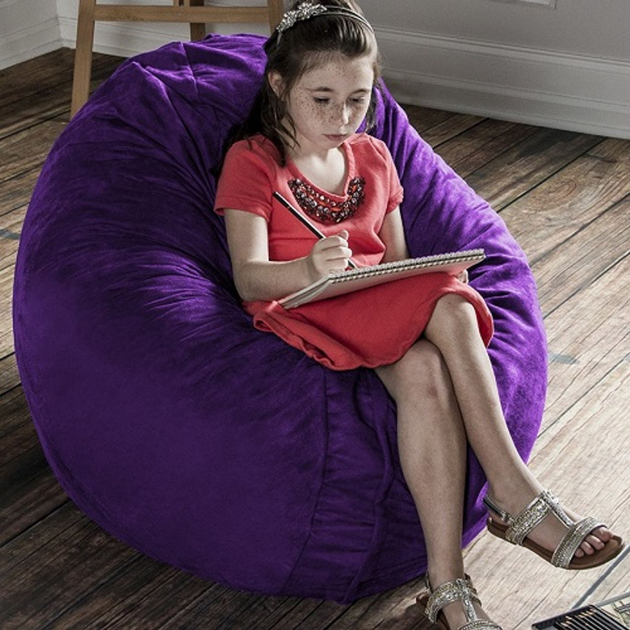 Sofa Sack Bean Bag Chair, Memory Foam Lounger with Microsuede Cover, Kids,  Adults, 7.5 ft, Camel - Walmart.com