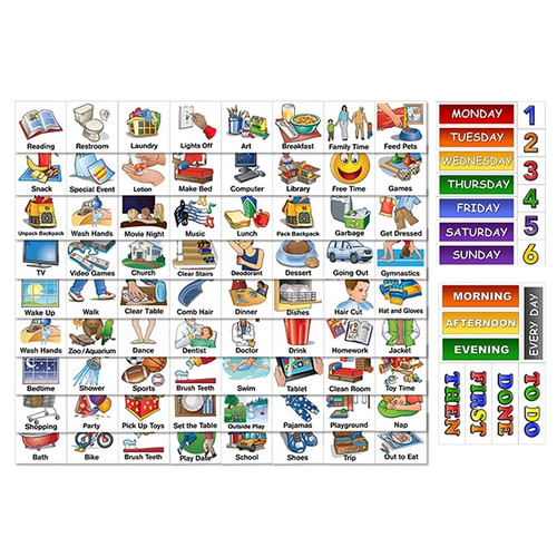 Schedule Sets Autism Visual Supports