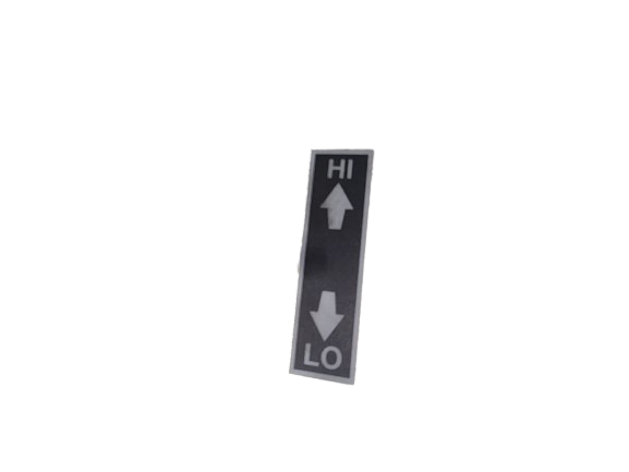 Hi Lo Sticker for Heat Seal Wrapping Machine 625A Fitting 600 series