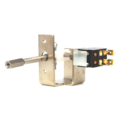 Switch and bracket, fits Hobart Saws 5700, 5701, 5801, 6614, 6801. Replaces 291512 Front View