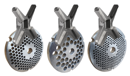 Grinder Plate Pack First, Second, Third Grind #32 3/8", 3/16", 1/8" With Knives