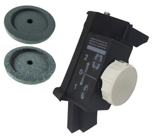 Sharpener Assembly Fitting Bizerba Slicers with Replacement Stones, Replaces 60370800100