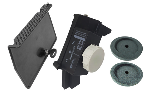Sharpener Assembly With Extra Stones and Remnant Holder To Fit Bizerba slicers SE12, GSP, VS12.