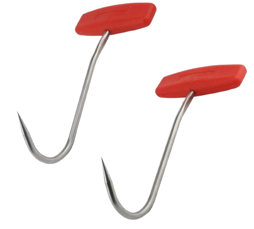 Boning Hook .25" Diameter and 5" Long T-shaped Stainless Steel Hook 2 Pack