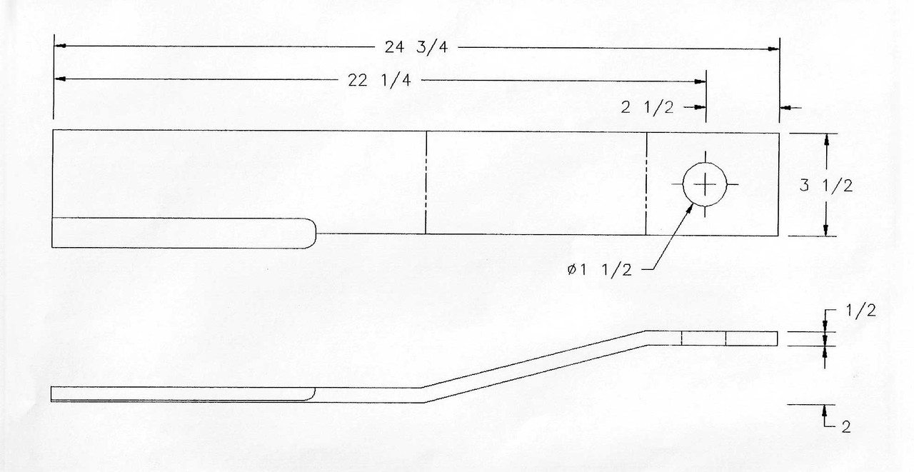 Bush Hog Rotary Cutter Blade Set - 14-5/8 x 4 x 1/2
