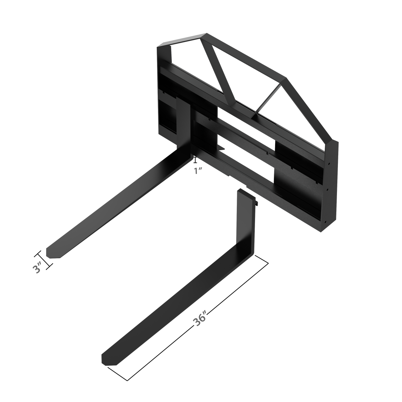 Universal QA Compact Pallet Forks w/ 36" Forks