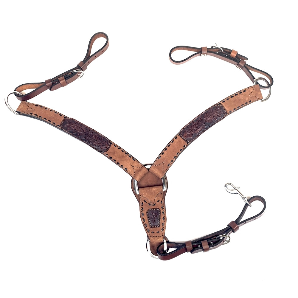 Premium Leather Breast Collar For Horses Hand Crafted Tooled
