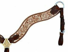Premium Leather Breast Collar For Horses Hand Crafted Floral Tooled