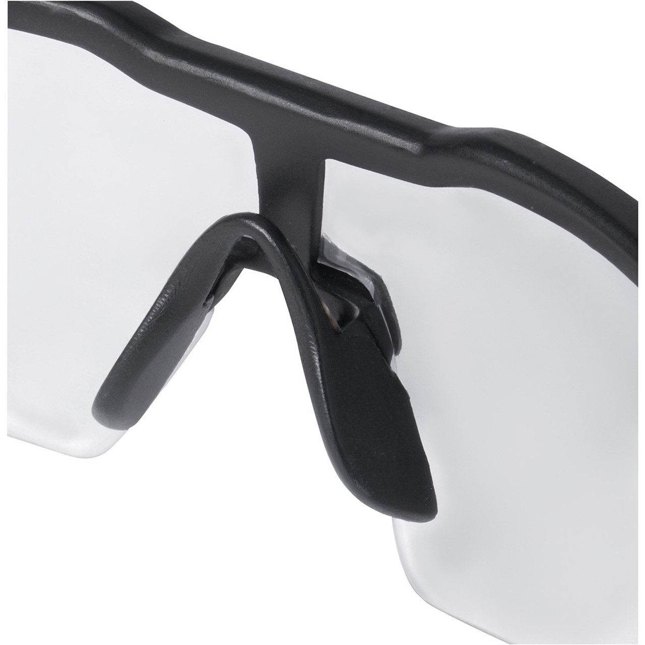 Milwaukee Red & Black Frame Safety Glasses with Clear Anti-Scratch Lenses