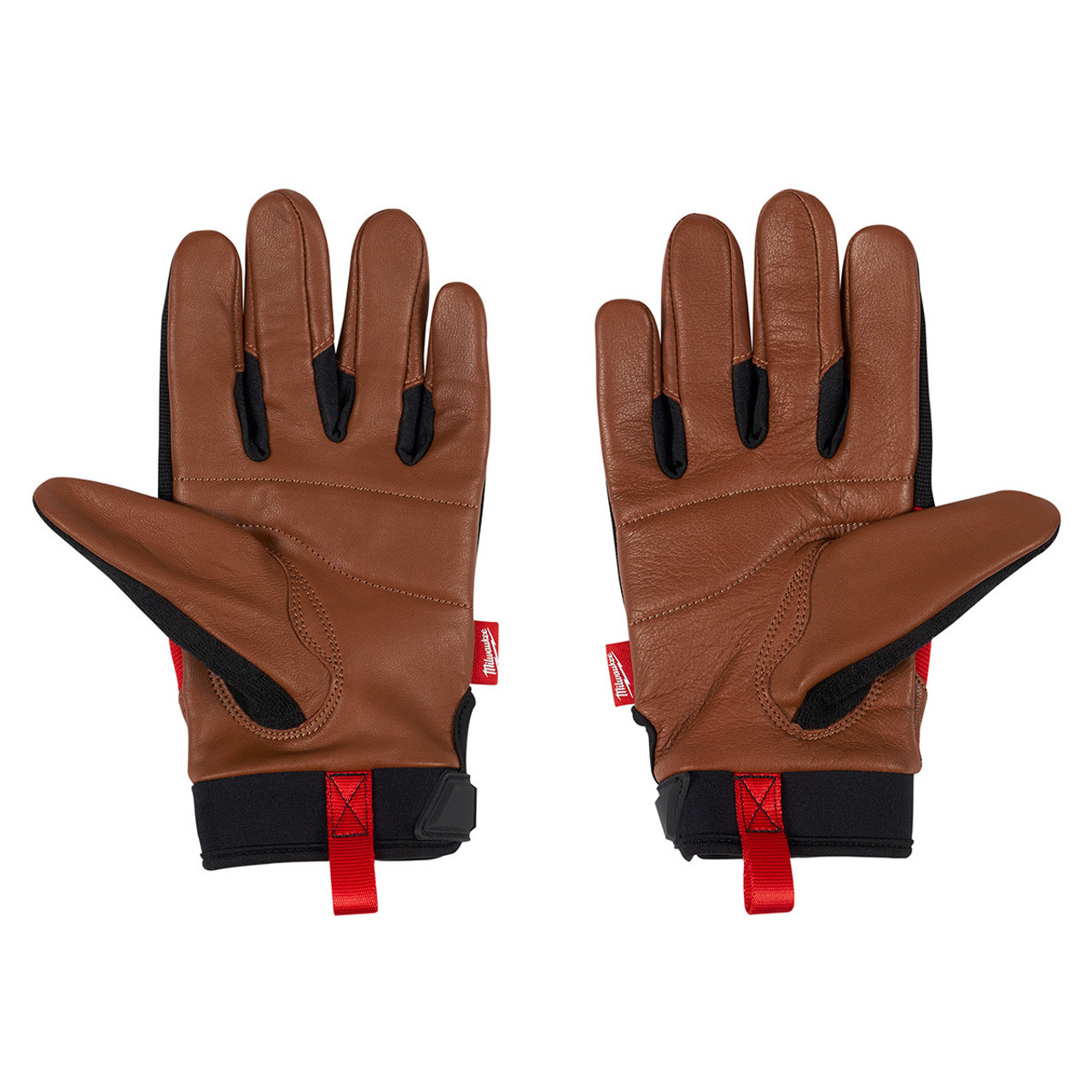 Gants américain LEATHER GLOVES cuir hybrides marron/noir TL/9 MILWAUKEE  4932471913 - MILWAUKEE - 4932471913