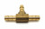 1/4" ID Hose Barb Forged Brass 3-Way Tee, Lead-Free for Potable Water, Ice, and Beverage Applications