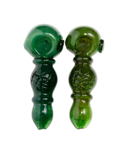 H-37 | Green Double Ring Hand Pipe