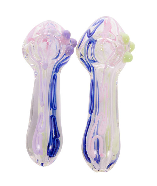 H-98 | Multi Colored Lines Hand Pipe