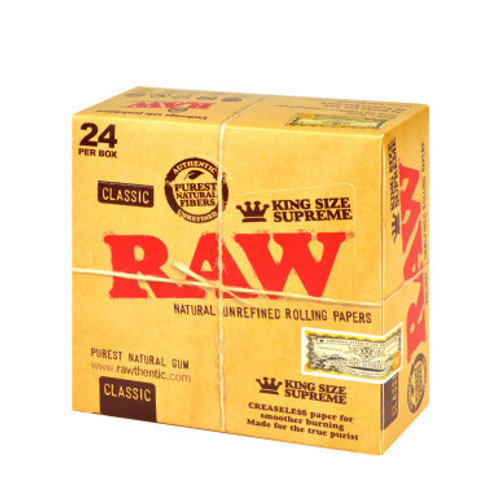 Raw King Size Supreme Creaseless Natural Papers 24pcs