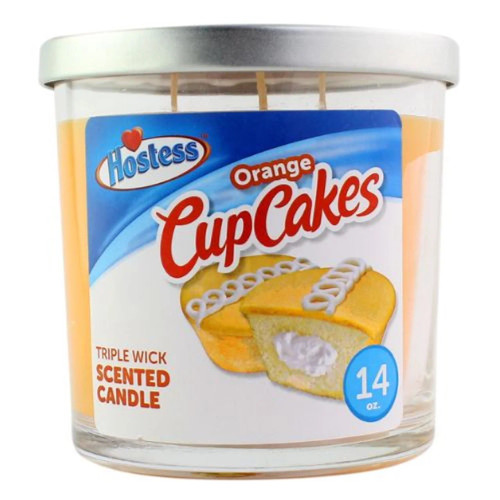 Branded Candles 14oz Hostess Orange Cupcake single