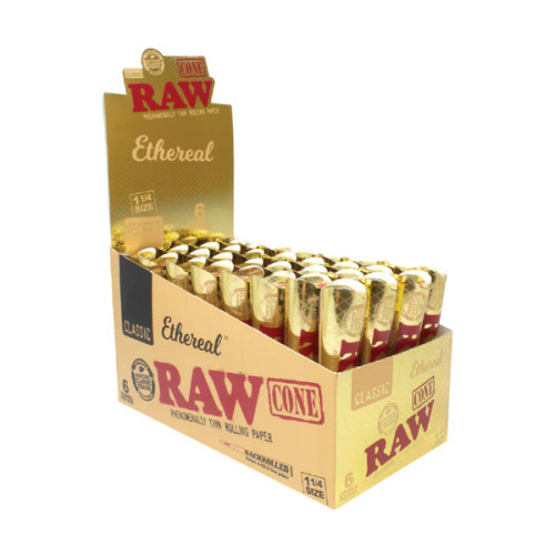 Raw Ethereal 1 1/4 6pk Cones 32bx