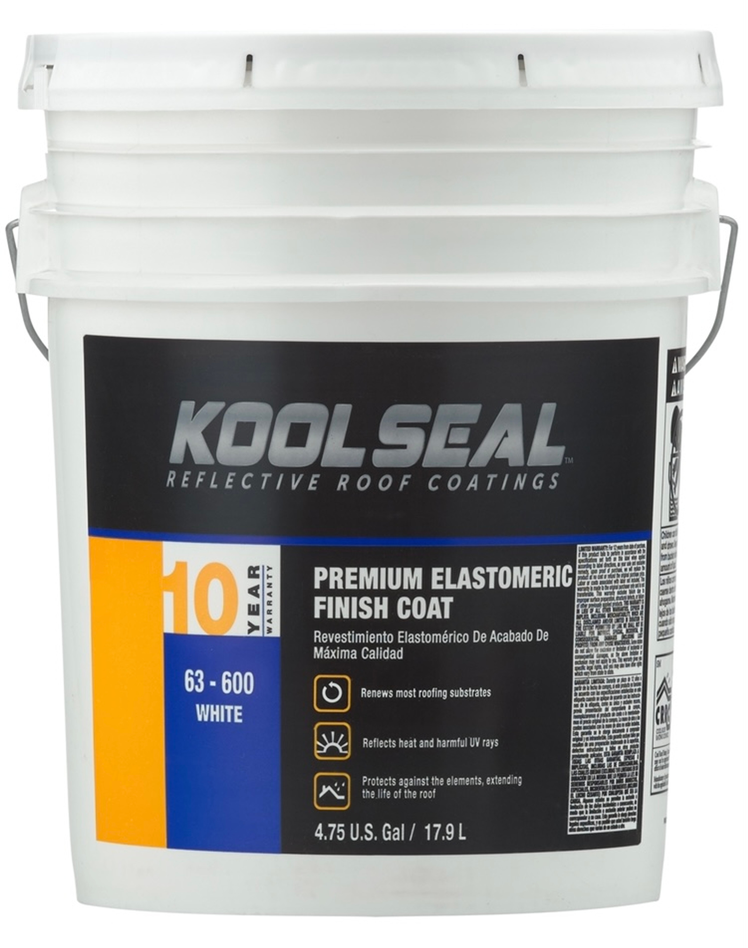 Kool Seal Premium Elastomeric 10 Year WHITE 4.75Gallons