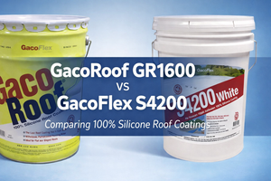 High-Solids vs Low-Solids 100% Silicone Roof Coatings: GacoFlex S4200 vs GacoRoof GR1600