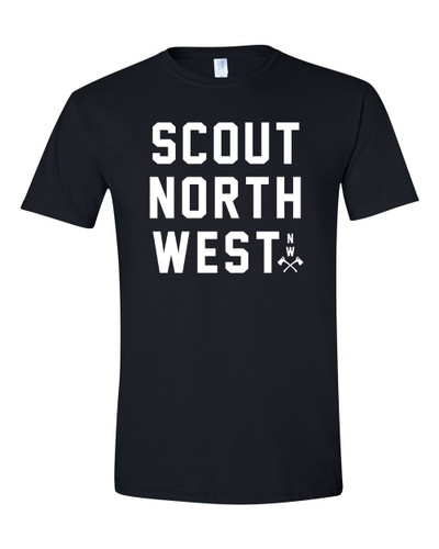 Scout Tee Stacked Logo Black