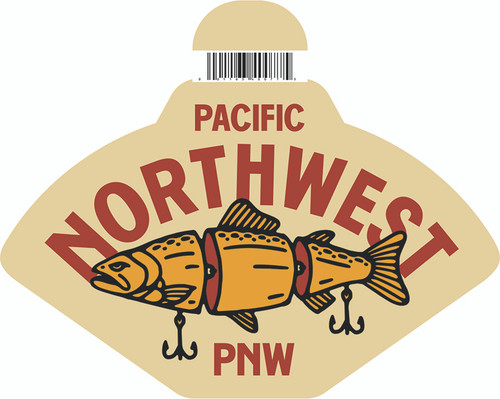 PNW Fish Lure Sticker A22