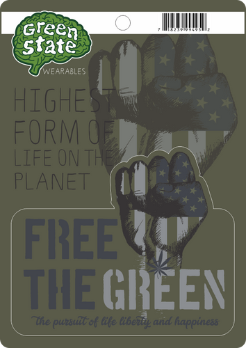 Free The Green Sticker E10