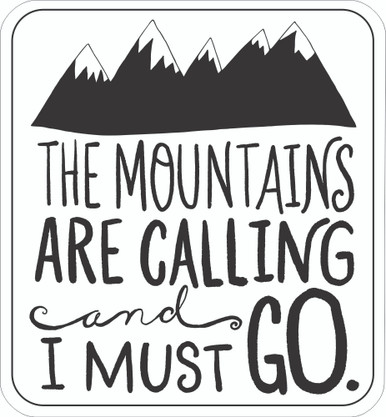 Mountains Calling Ski Sticker