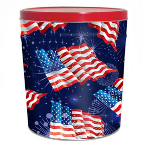 American Flag Tin - 3.5 Gallon