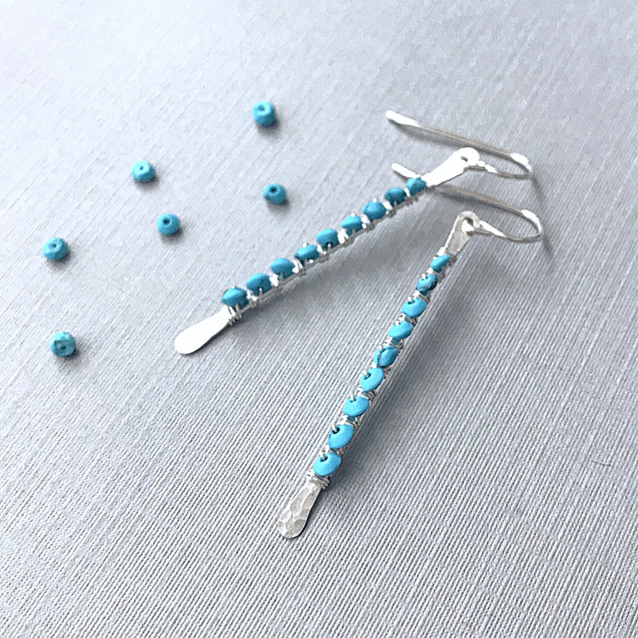 Matchstick Earrings with Turquoise Lena James Design