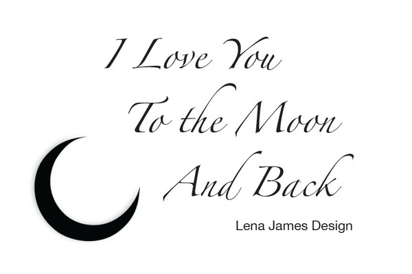 I Love You to the Moon Necklace with Golden Disc