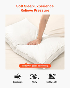 Bed Pillows for Sleeping, Set of 2, King Size Luxury Quality Hotel Pillows with Original Down Alter E415-CZTYRKING2PCJ6MPX001V0
