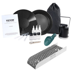 Mini Sluice Box Gold Panning Kit, 12inch Aluminum Alloy Gold Mining Equipment, 16 PCS Gold Prospect E415-TJC12YC35YCL576TXV0