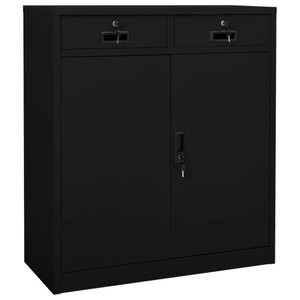  Office Cabinet Black 35.4"x15.7"x40.2" Steel A949-336411